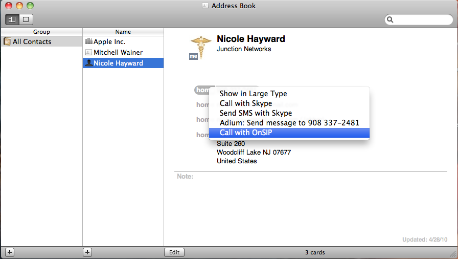 apple mail address book