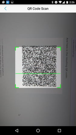 QR Code Scan on the Grandstream Wave