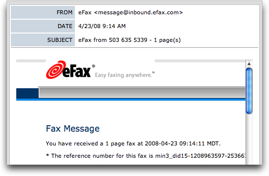 efax messenger with firefox