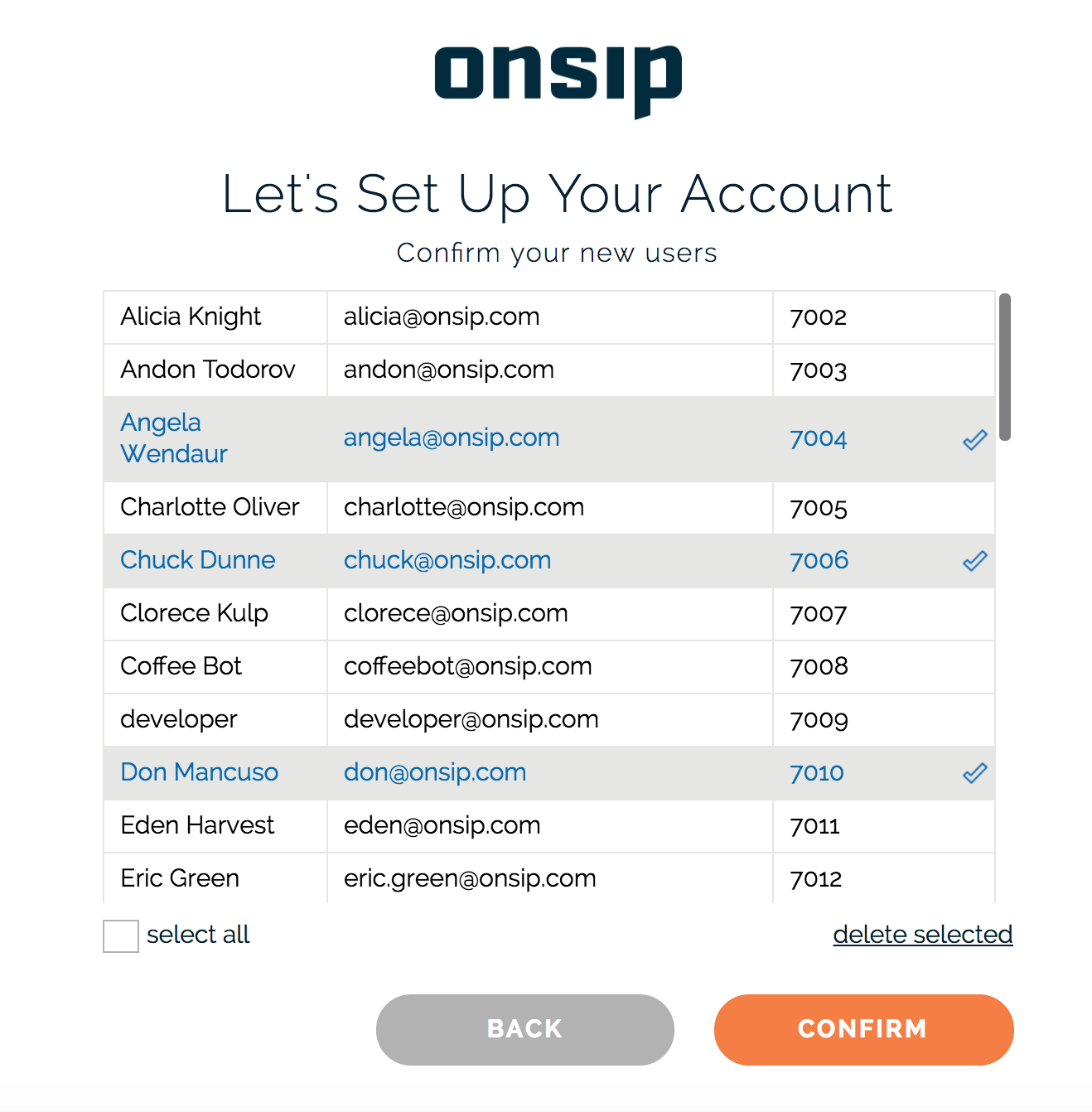 onsip remove extension from user
